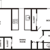 Floor plan: 1 Bed 1 Bath - S