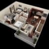 Floor plan: 2x2 B1U