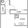 Floor plan: 1 Bedroom/ 1 Bath