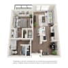 Floor plan: 1x1 Den L Renovated