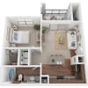 Floor plan: One Bedroom A1A