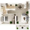 Floor plan: One Bedroom B