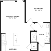 Floor plan: 1 Bed/1 Bath -A3-A