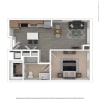 Floor plan: A01.HC4 - 1 bed/1 bath (handicap accessible)