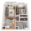 Floor plan: 1 BRM 1 BTH