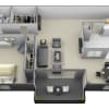 Floor plan: 2 Bedroom 2 Bath with Den