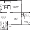 Floor plan: One Bed One Bath