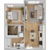 Floor plan: 1x1