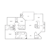 Floor plan: Three Bedroom Two and a Half Bath (1324 SF)