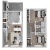 Floor plan: 2/2.5 1000 Sq.Ft Kingsley Townhome