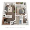 Floor plan: One Bedroom C - Phase 2