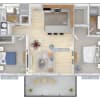 Floor plan: B3-1064