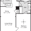 Floor plan: 1 Bedroom B