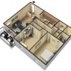 Floor plan: 2x1