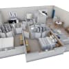 Floor plan: 3 BR 2 Bath Horizon Overlook