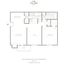 Floor plan: One Bedroom 836