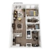 Floor plan: 1BRwDen1
