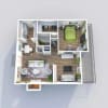 Floor plan: 1 Bedroom 1 Bathroom