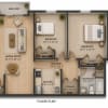 Floor plan: 2 Bedroom