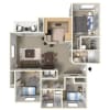 Floor plan: 3 bed, 2 bath