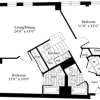 Floor plan: 2 Bedrooms H