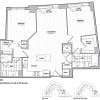 Floor plan: 2 Bed 2 Bath 1025