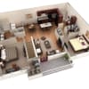 Floor plan: 2 BR Grand Overlook