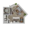 Floor plan: 1x1