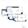 Floor plan: 1 Bed 1 Bath G