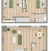 Floor plan: Two Bedroom Duplex