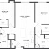 Floor plan: 2 Bed-2 Bath-B1