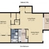 Floor plan: 1 Bedroom Deluxe