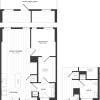 Floor plan: 1 Bed/1 Bath-A6-Center