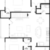 Floor plan: 2 Bedroom Grand Overlook Garag