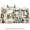 Floor plan: 2 Bedroom