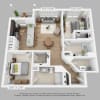 Floor plan: 2-Bedroom 2-Bathroom | 1,182 sqft B