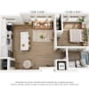 Floor plan: 1BR TYPE C