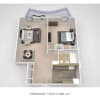 Floor plan: PCH 1 Bdrm - A