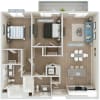 Floor plan: B2U-1136