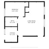 Floor plan: One Bedroom One Bath 50