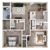 Floor plan: B2D Renovated