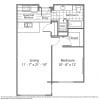 Floor plan: One Bed One Bath C