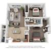 Floor plan: Carriage Two Bedroom One Bath
