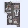 Floor plan: B2 - 950 sq ft.