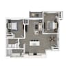 Floor plan: 2B Workforce Housing Unit*