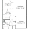 Floor plan: 1 Bed 1 Bath | A