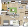 Floor plan: 1 Bedroom 1 Bathroom