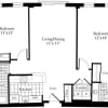 Floor plan: 2 Bedrooms A