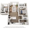 Floor plan: Two-Bedroom 2D