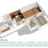 Floor plan: 1x1 Plus
